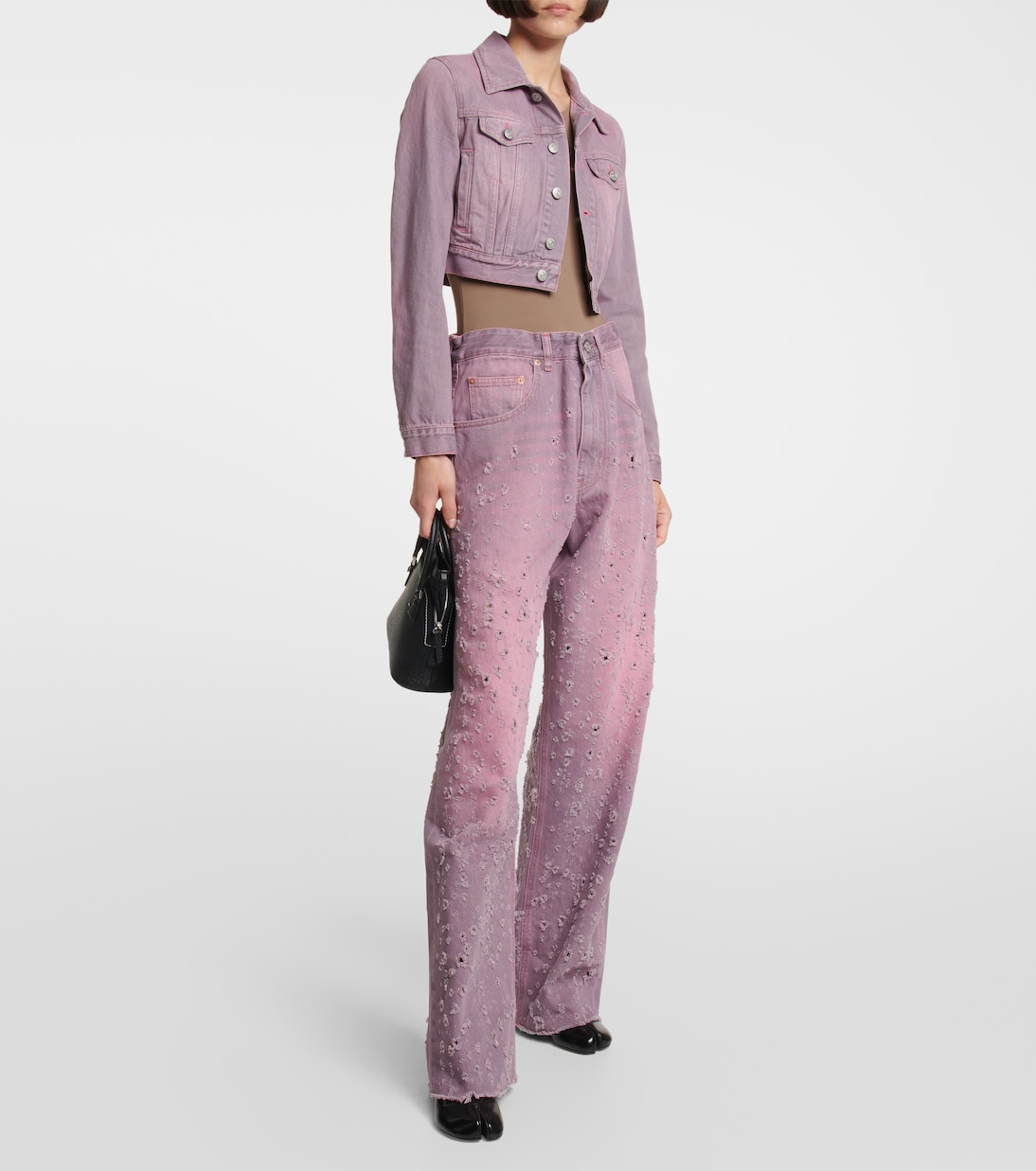 Cropped-Jeansjacke | MM6 Maison Margiela