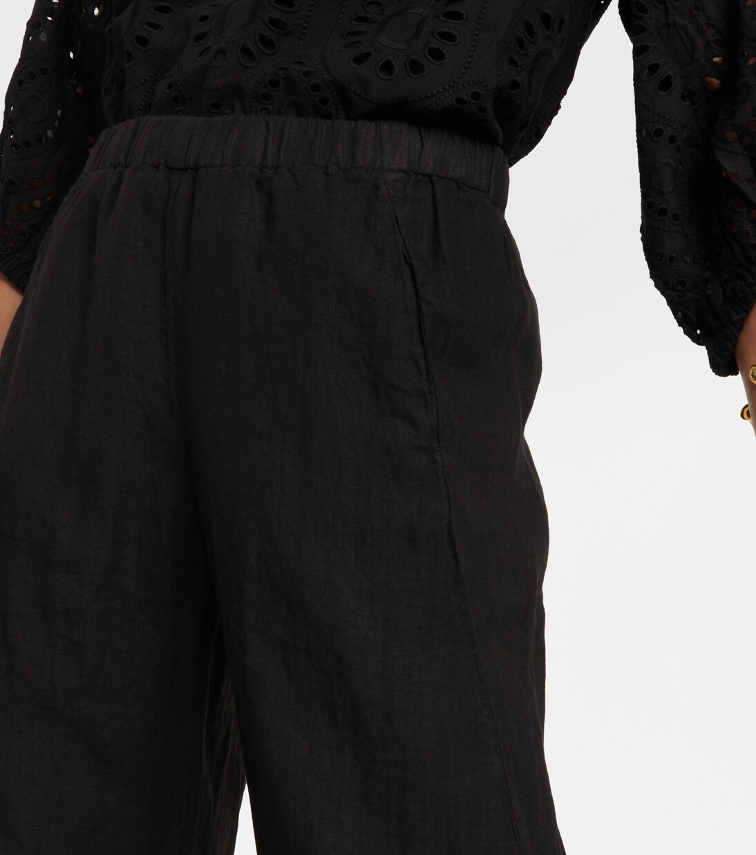 Weite Hose Lola aus Leinen | Velvet