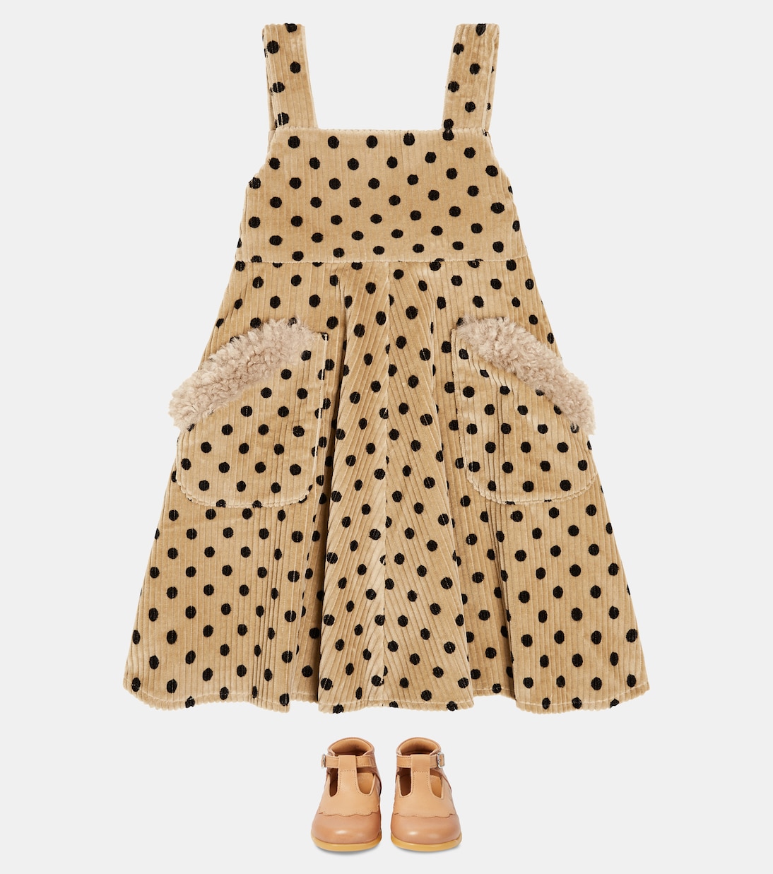 Polka-dot cotton corduroy dress | Paade Mode