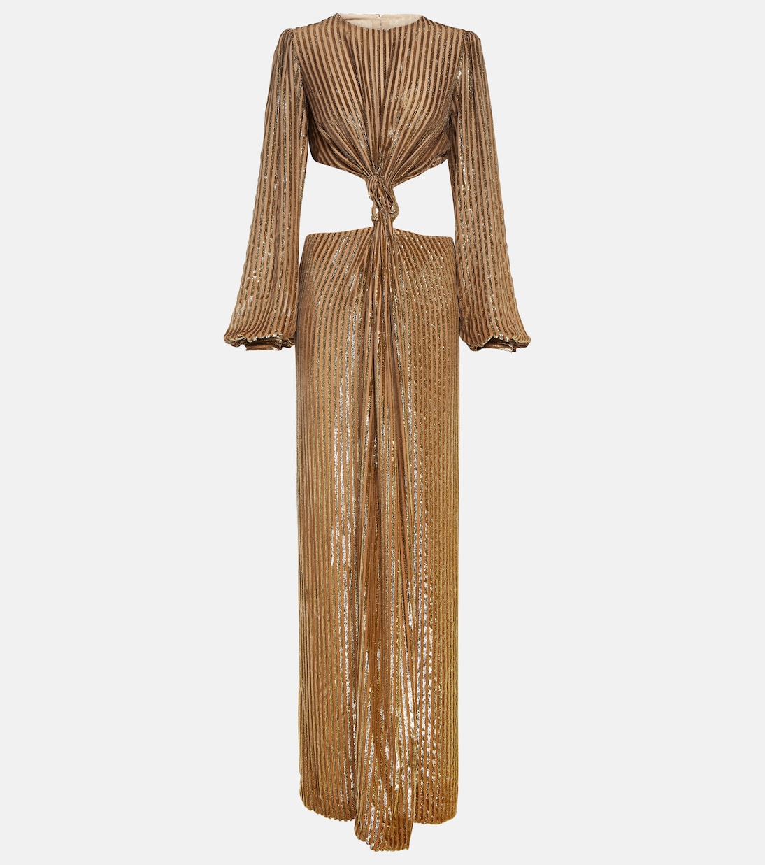 Robe longue Galena rayée en fil coupé | Costarellos