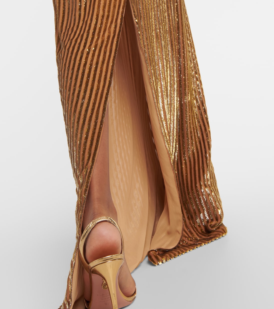 Robe longue Galena rayée en fil coupé | Costarellos