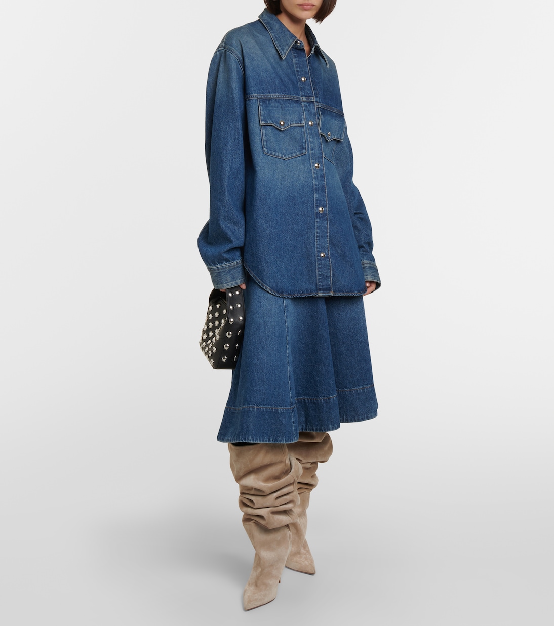 Stiefel River aus Veloursleder | Khaite