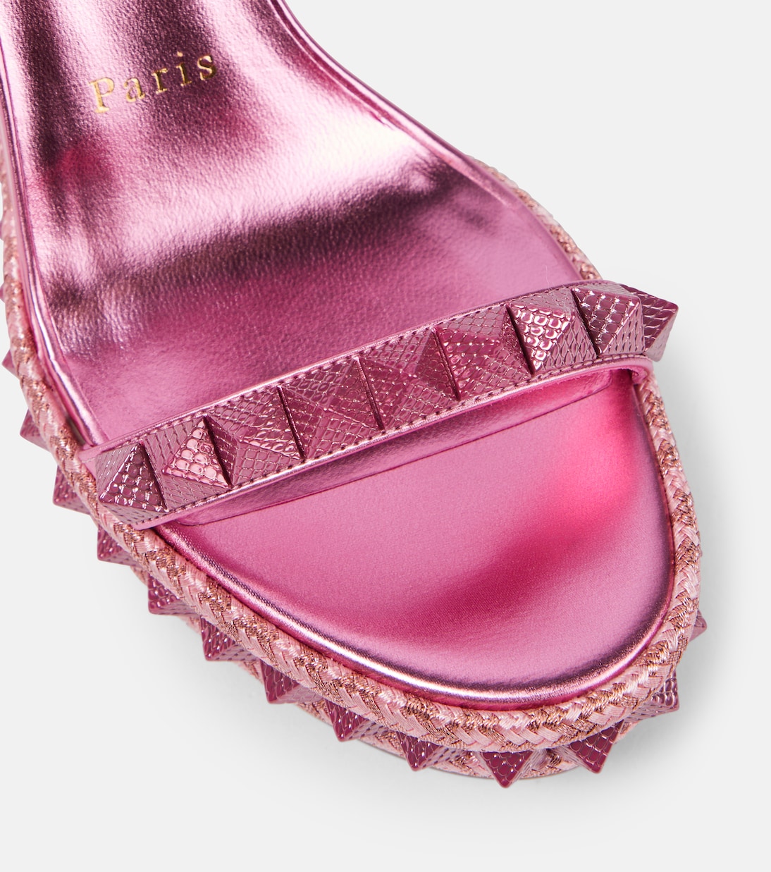 Pyra Clou leather espadrille wedges | Christian Louboutin