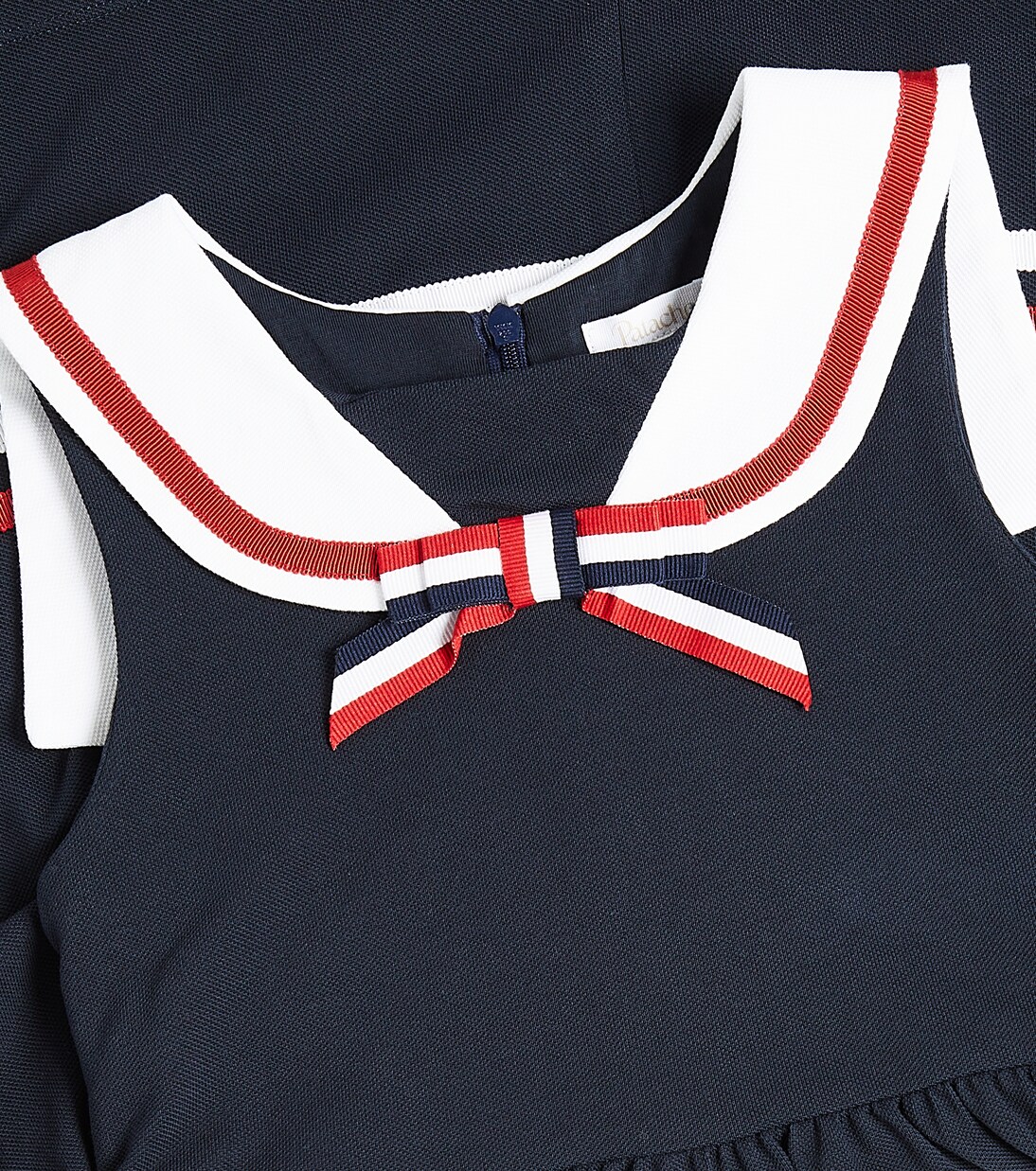 Bow-detail striped cotton dress | Patachou