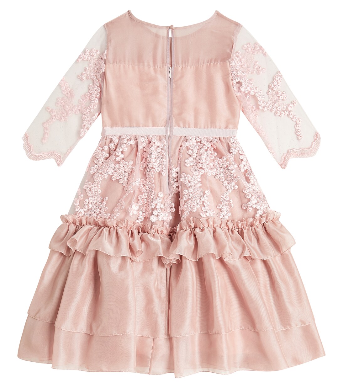 Frill-trimmed chiffon dress | Patachou