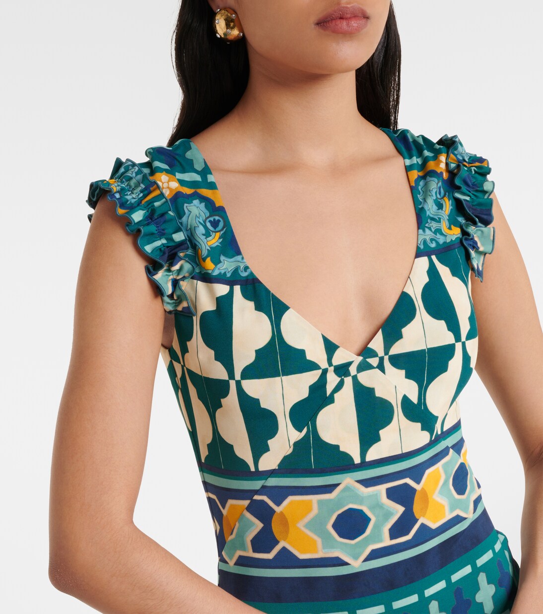 Robe longue Pimento en coton mélangé | La DoubleJ