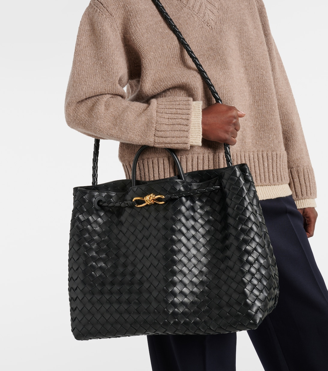 Andiamo Large leather tote bag | Bottega Veneta