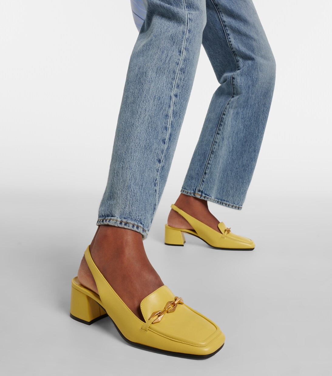 Diamond Tilda 45 leather slingback pumps | Jimmy Choo