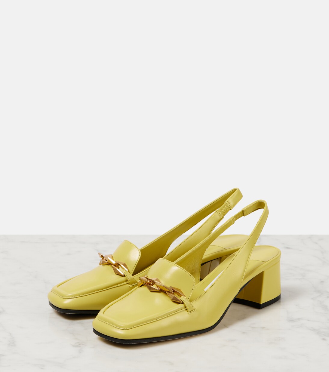 Diamond Tilda 45 leather slingback pumps | Jimmy Choo