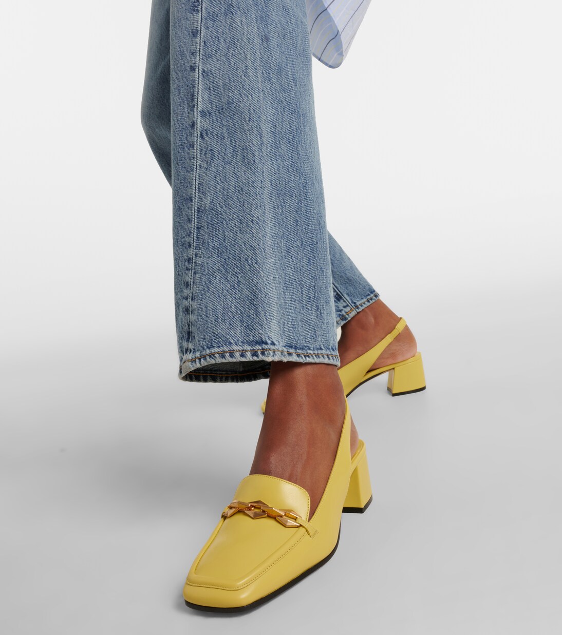 Diamond Tilda 45 leather slingback pumps | Jimmy Choo