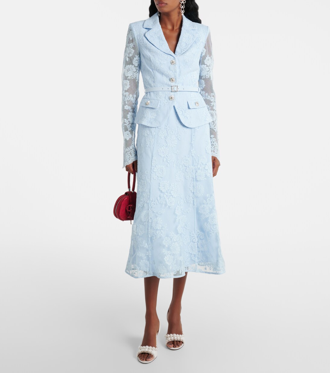 Lace midi dress | Self-Portrait