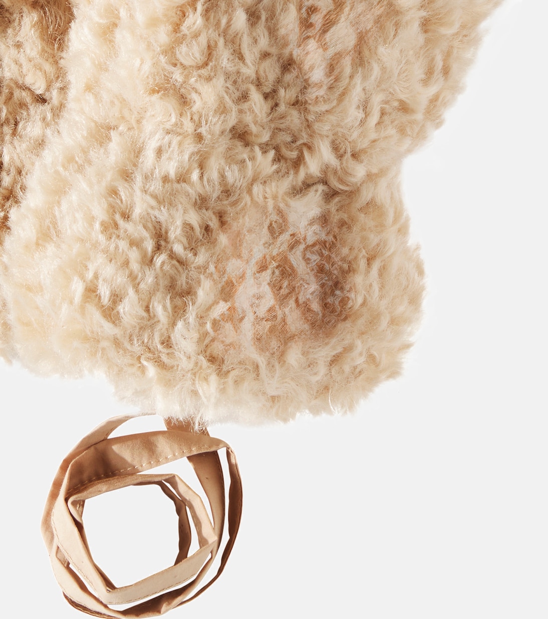 Logo faux fur mittens | Jellymallow