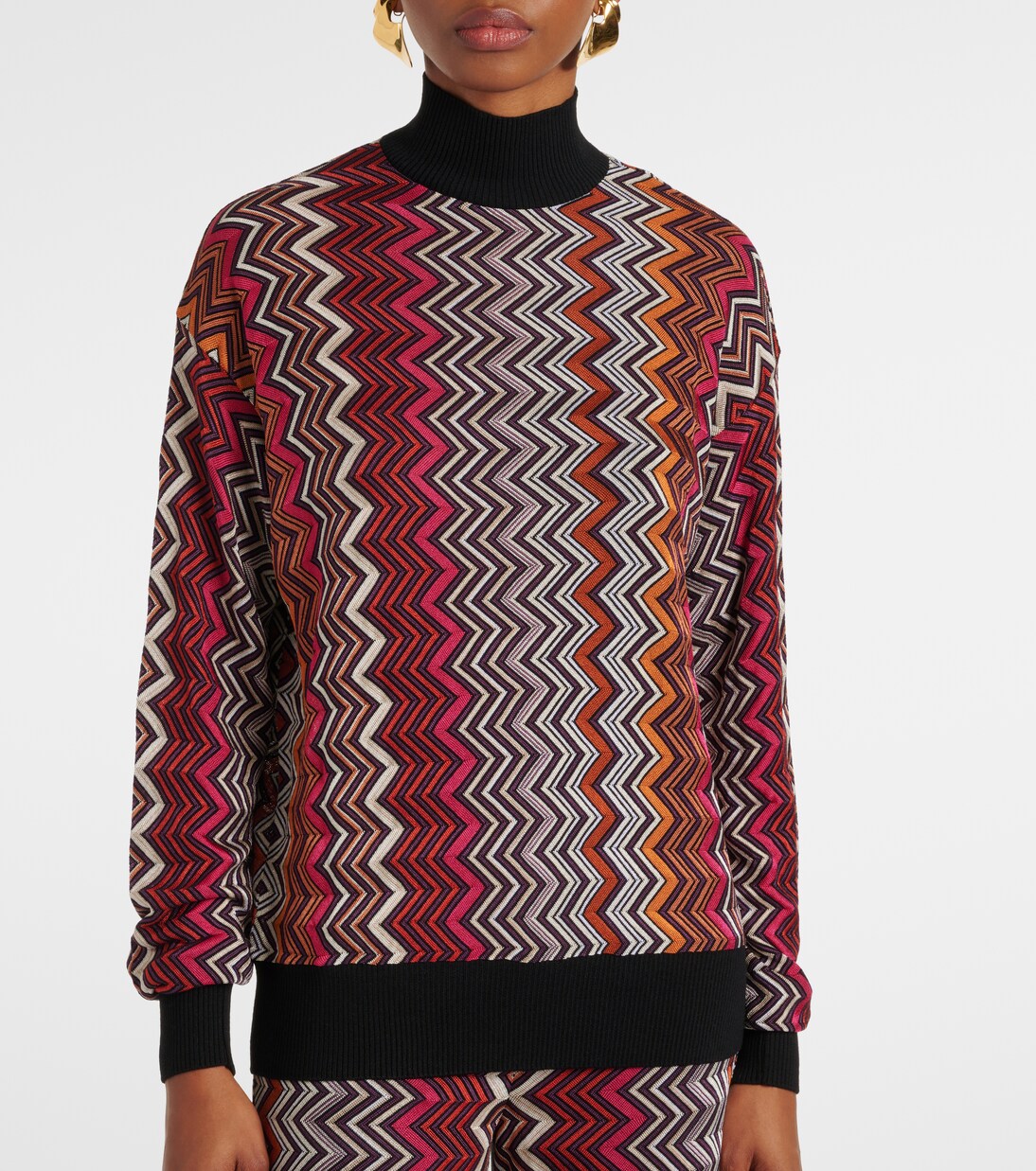 Rollkragenpullover aus Häkelstrick | Missoni