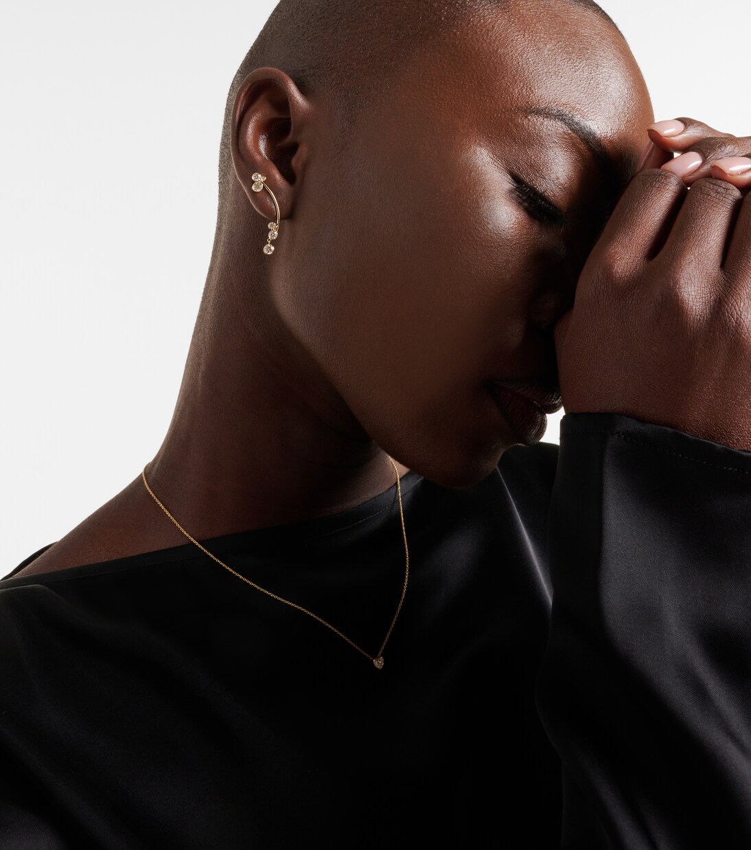 Grand Stella 14kt gold single earring with diamonds | Sophie Bille Brahe