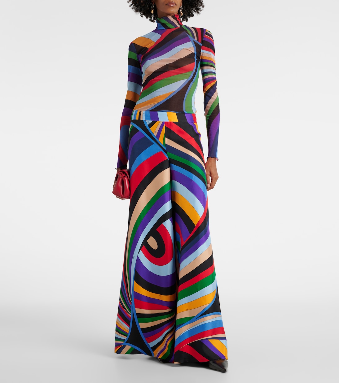 Iride silk twill wide-leg pants | Pucci