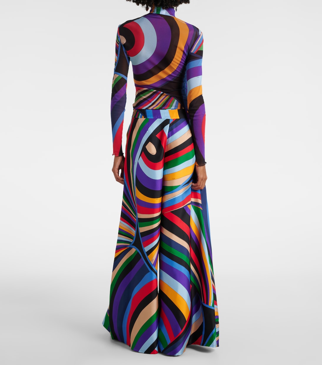 Iride silk twill wide-leg pants | Pucci