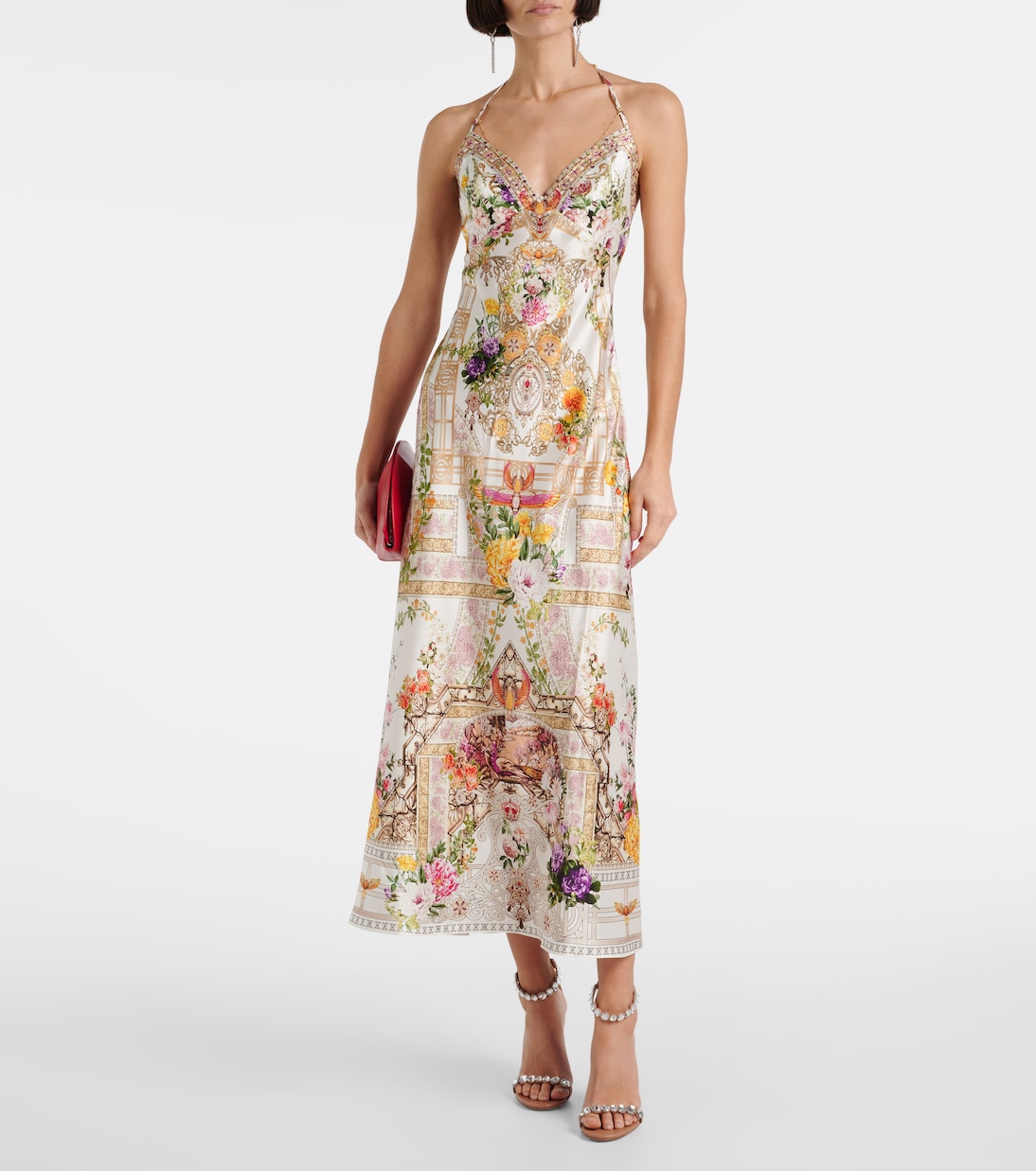 Robe longue en soie | Camilla