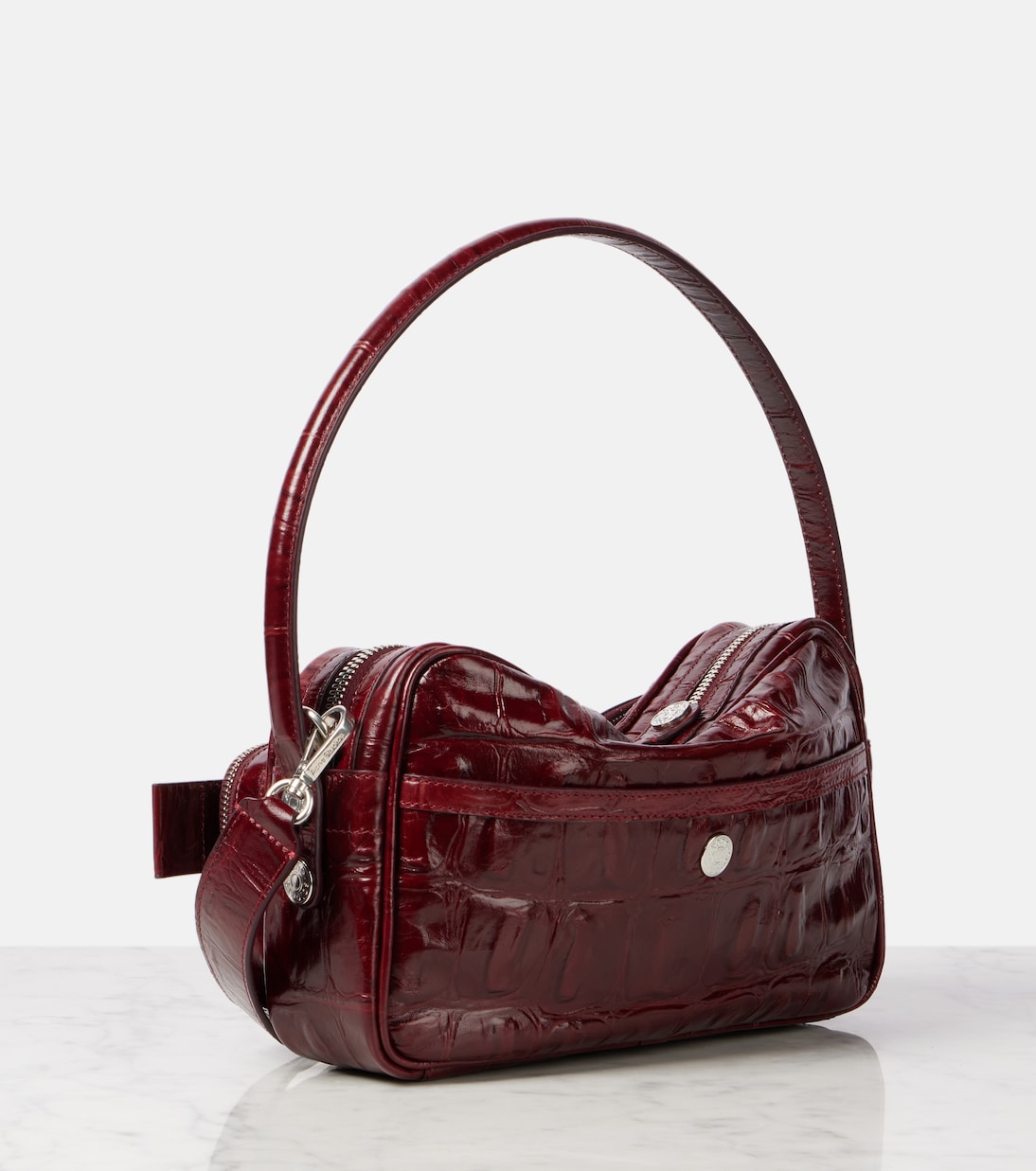 Camero croc-effect leather shoulder bag | Acne Studios