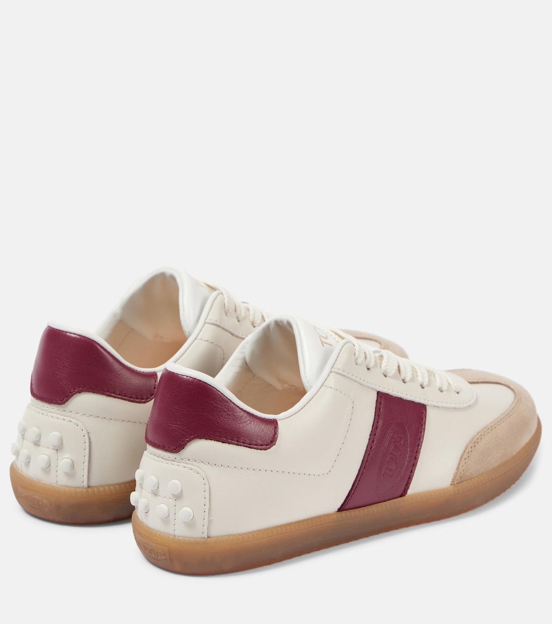 Tod's Tabs suede-trimmed leather sneakers | Tod's