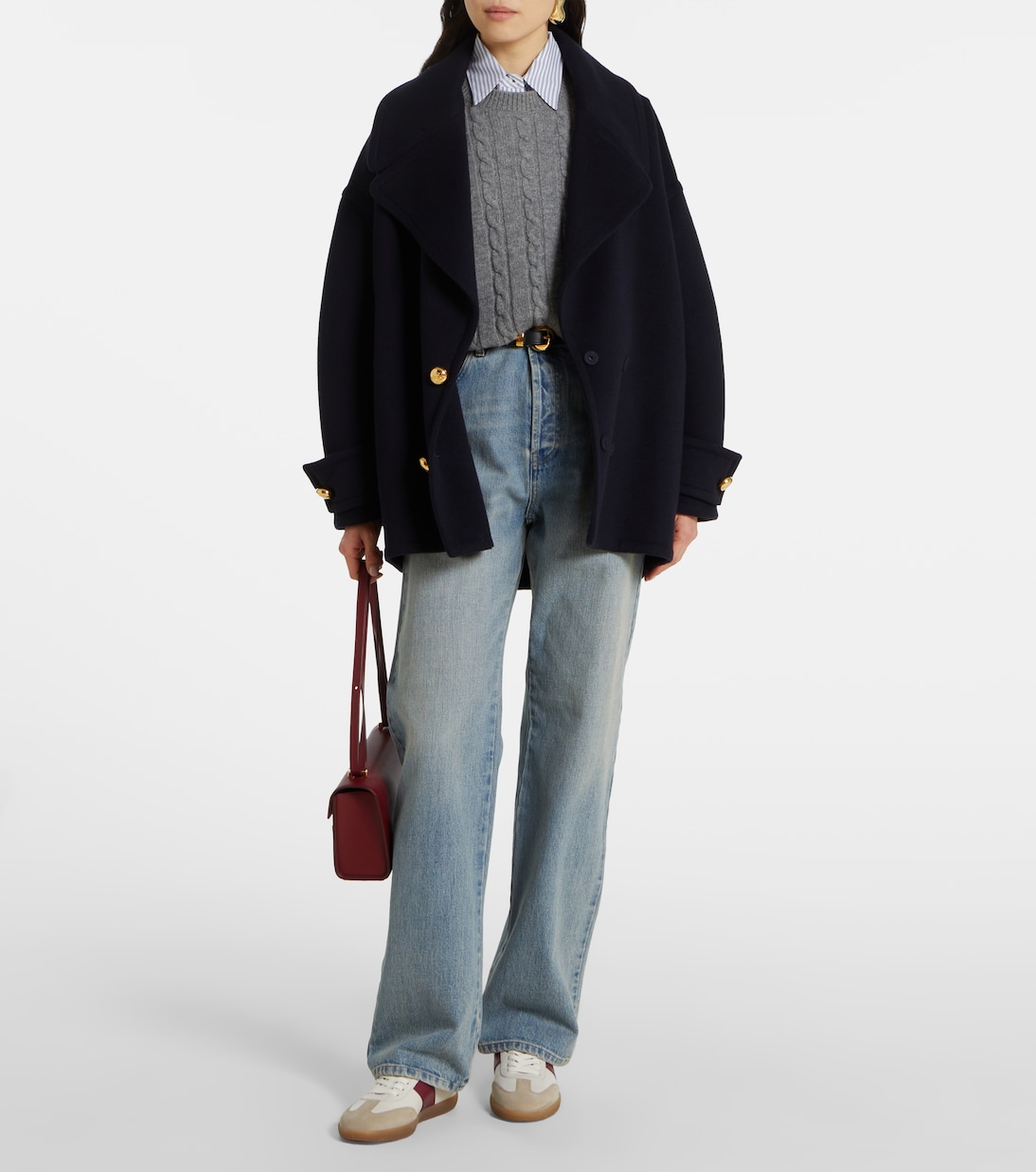 Tod's Tabs suede-trimmed leather sneakers | Tod's