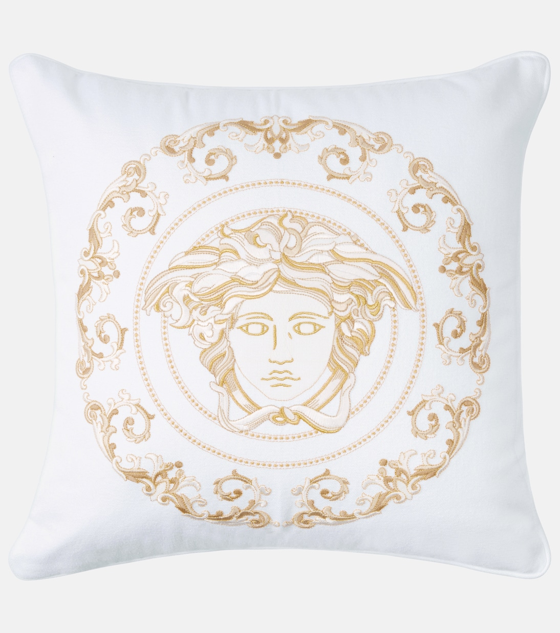 Medusa Gala embroidered cushion | Versace Home