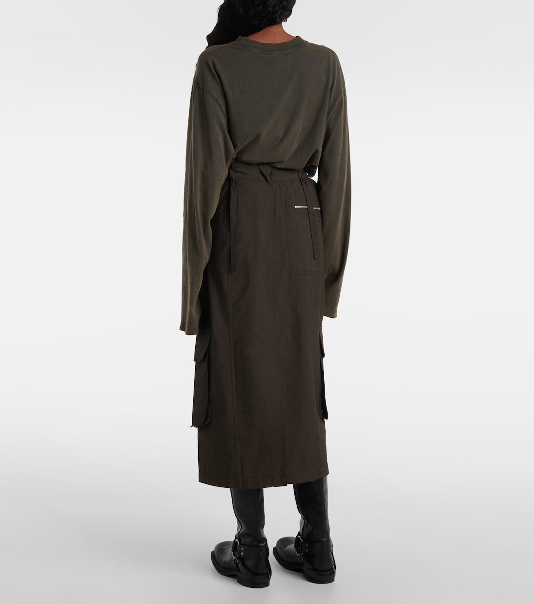 Falda midi en mezcla de algodón  | Acne Studios