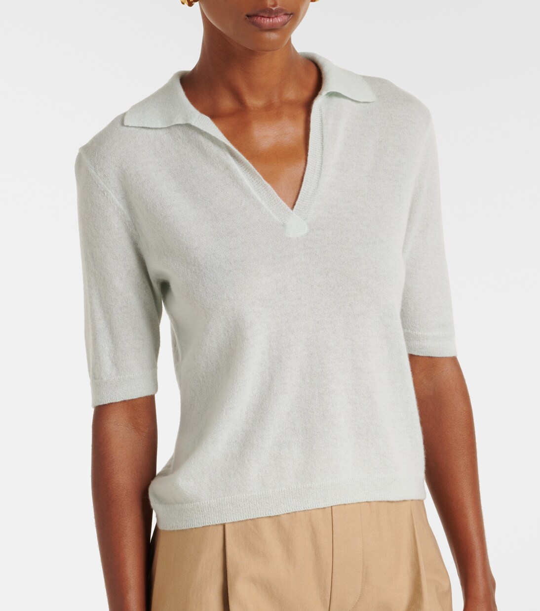 Polohemd aus Kaschmir und Seide | Vince