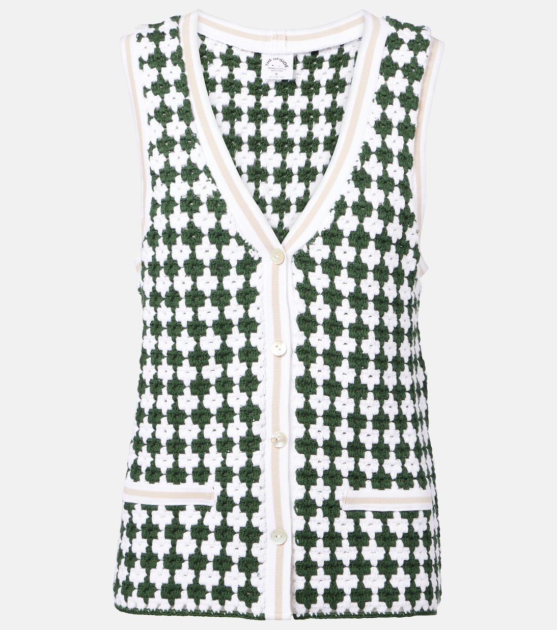 Portobello Watson crochet cotton vest | The Upside