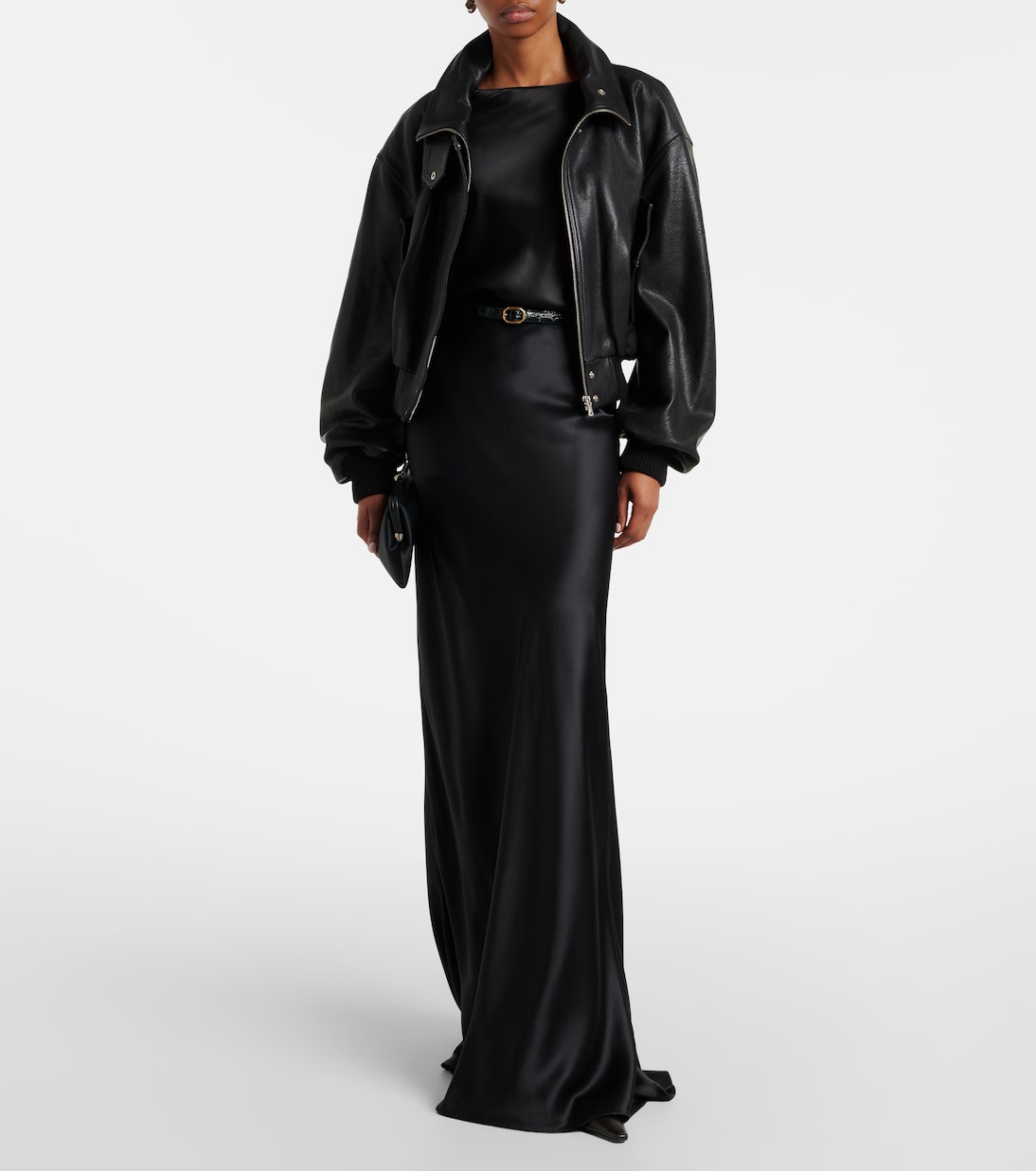 Briar leather bomber jacket | Nour Hammour