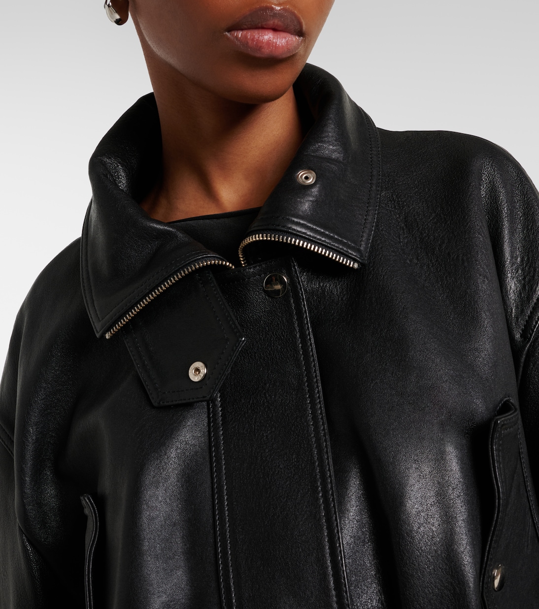 Briar leather bomber jacket | Nour Hammour