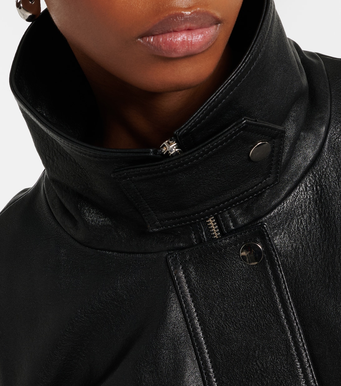 Briar leather bomber jacket | Nour Hammour