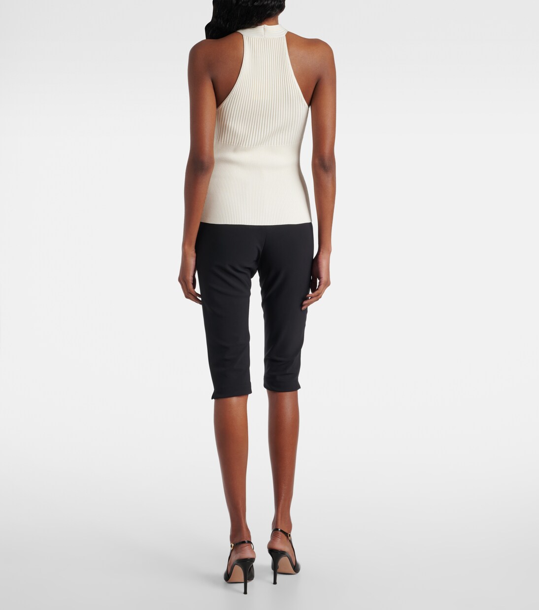 Andrea ribbed-knit halterneck top | Simkhai