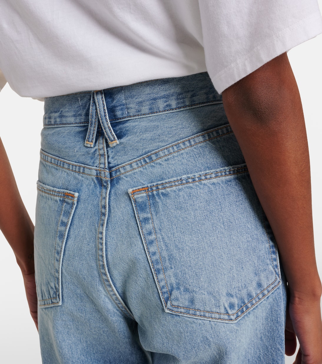 High-rise denim Bermuda shorts | Slvrlake