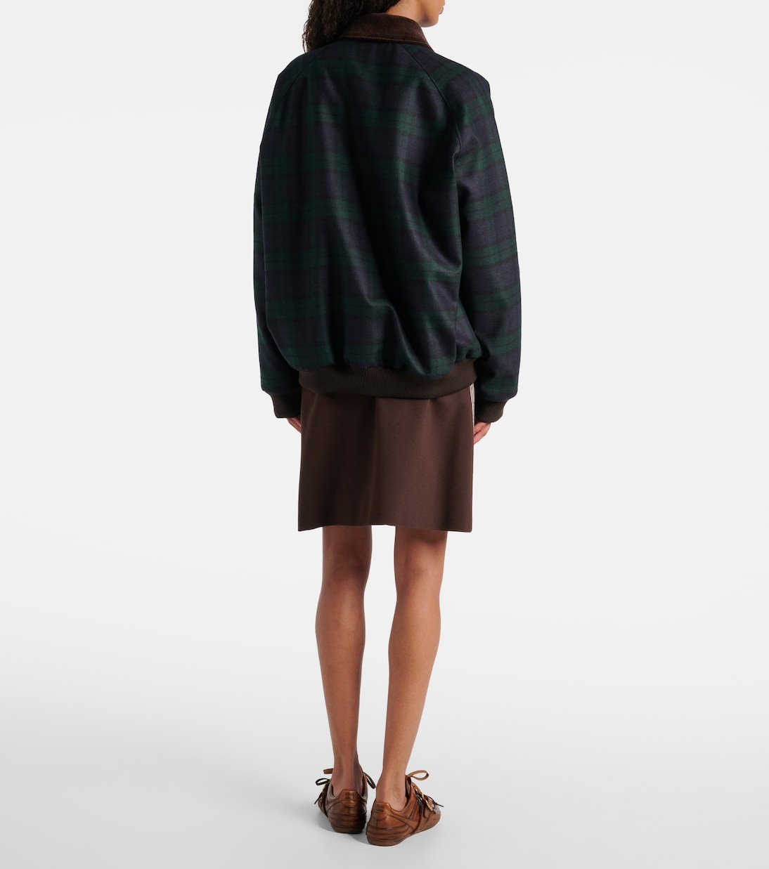 Blouson aus Schurwoll-Twill mit Cord | Miu Miu