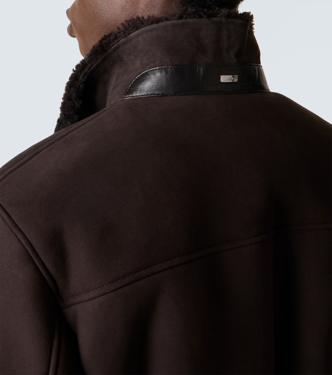 Shearling-trimmed suede jacket | Herno