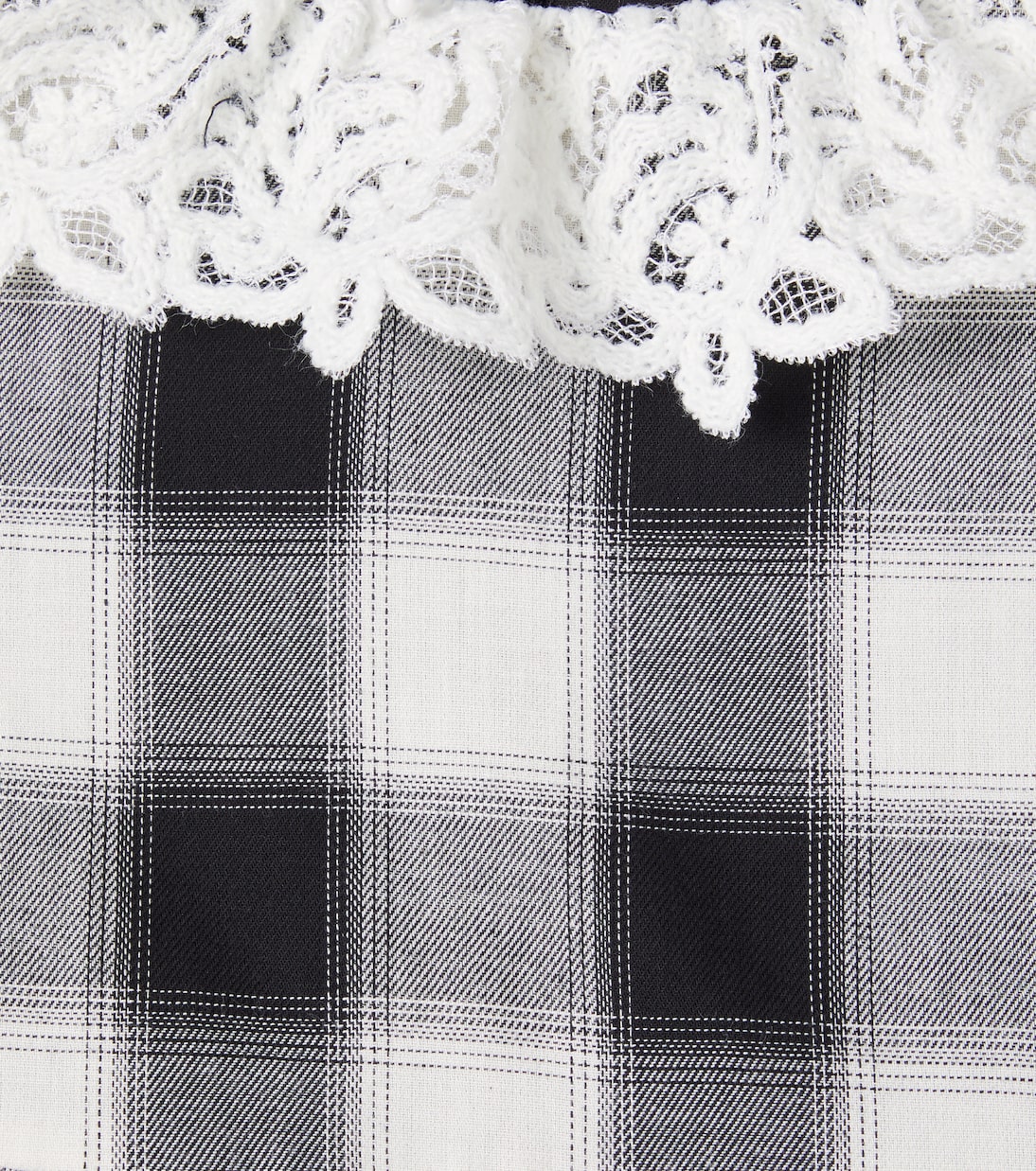 Abito in cotone a quadri con pizzo | Tartine et Chocolat