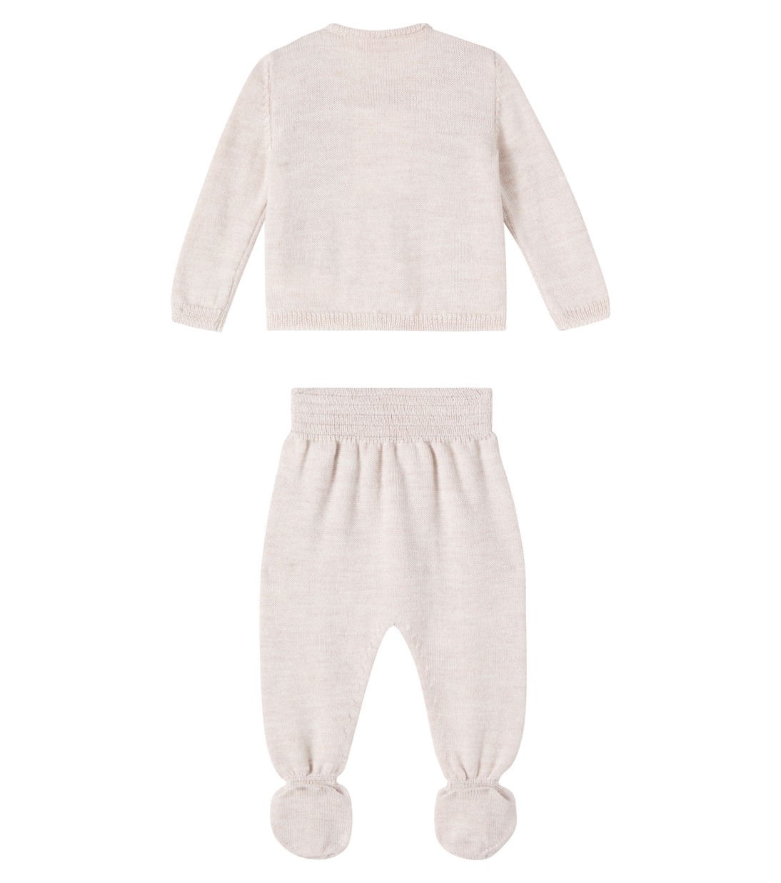 Baby argyle virgin wool cardigan and pants set | La Coqueta