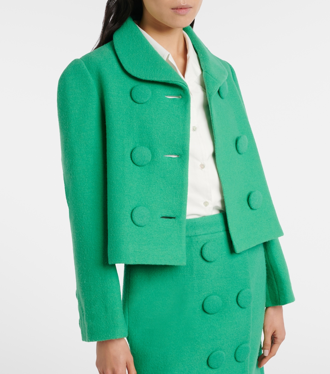 Cropped-Jacke aus Wolle | Shushu/Tong