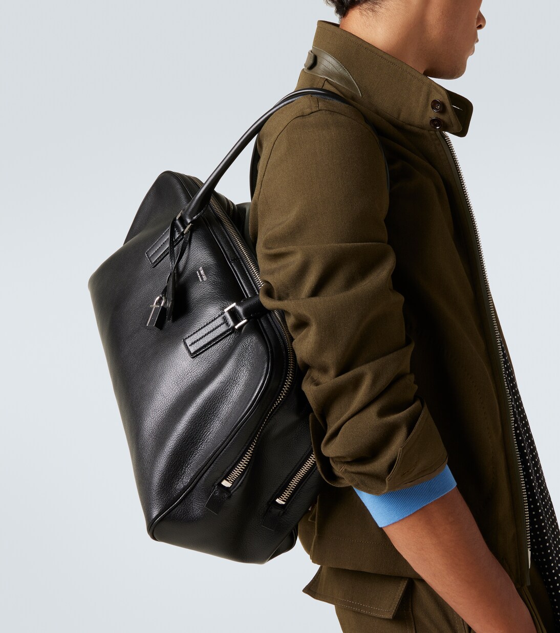 Logo leather duffel bag | Tom Ford