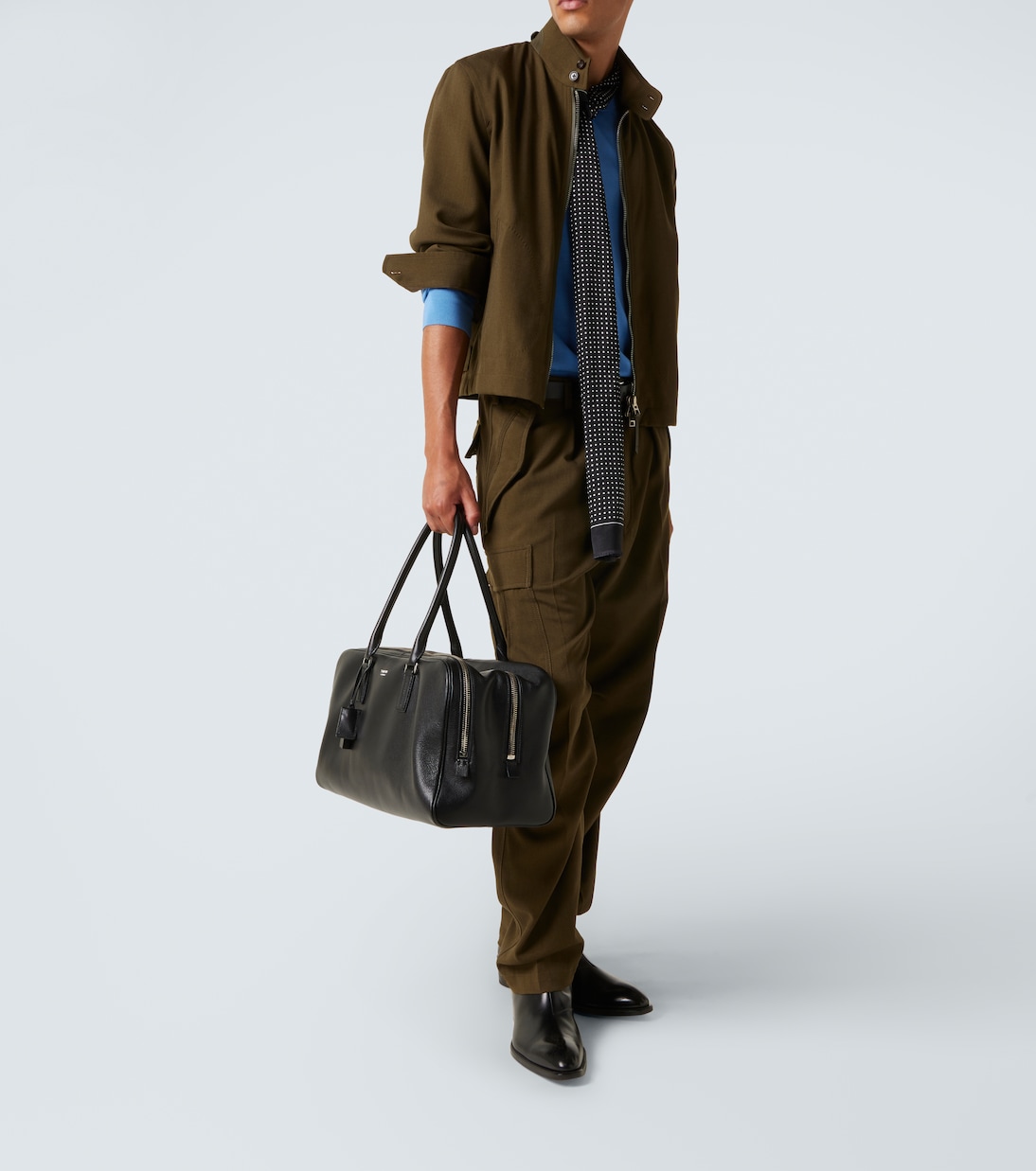 Logo leather duffel bag | Tom Ford