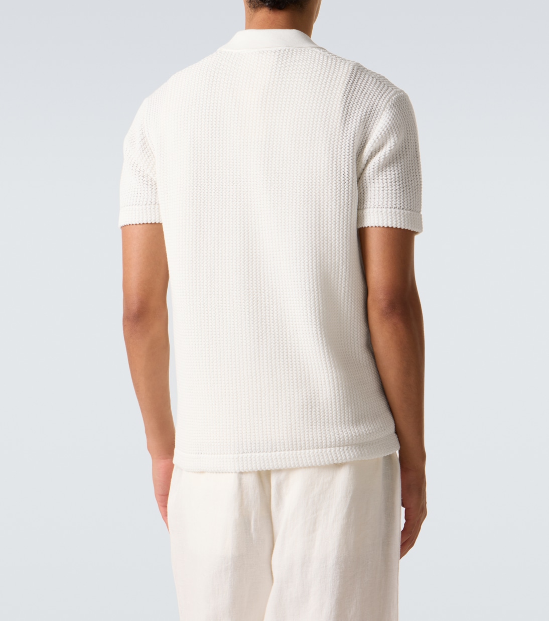 Tiernan crochet cotton polo shirt | Orlebar Brown