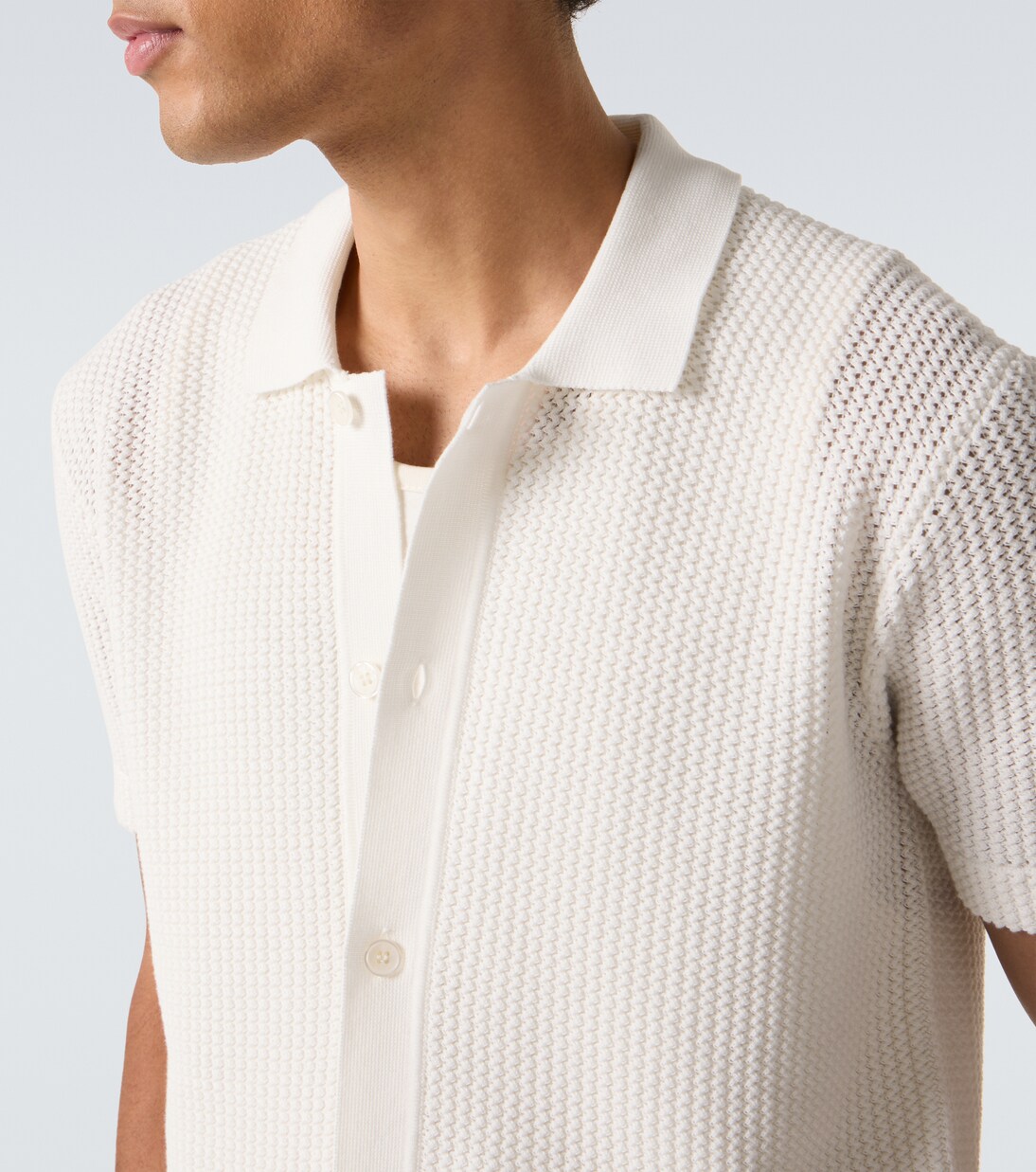 Tiernan crochet cotton polo shirt | Orlebar Brown