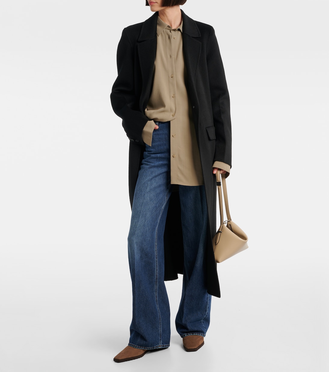 Shearling-lined suede ankle boots | Toteme