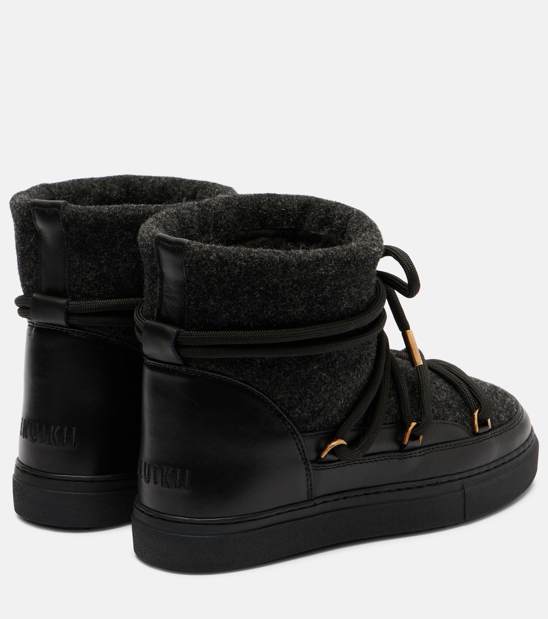 Felt leather-trimmed snow boots  | Inuikii