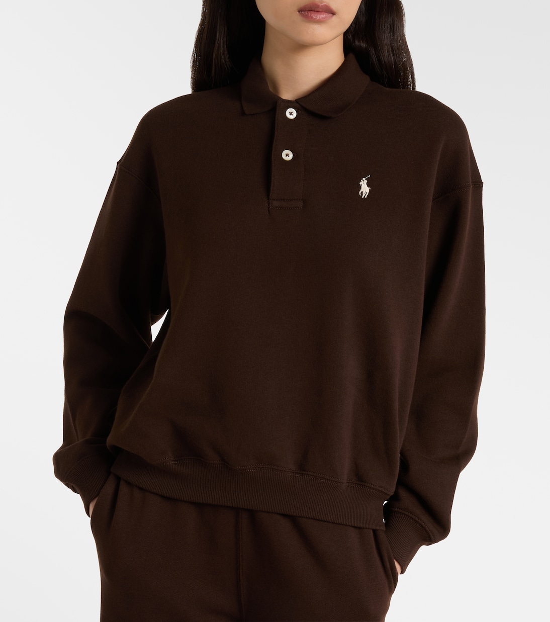 Logo cotton-blend fleece sweatshirt | Polo Ralph Lauren