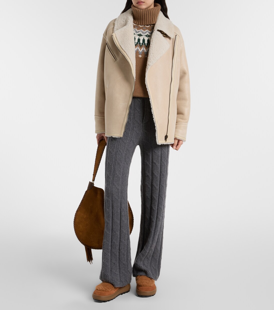 Chamonix shearling-trimmed suede ankle boots | Bogner