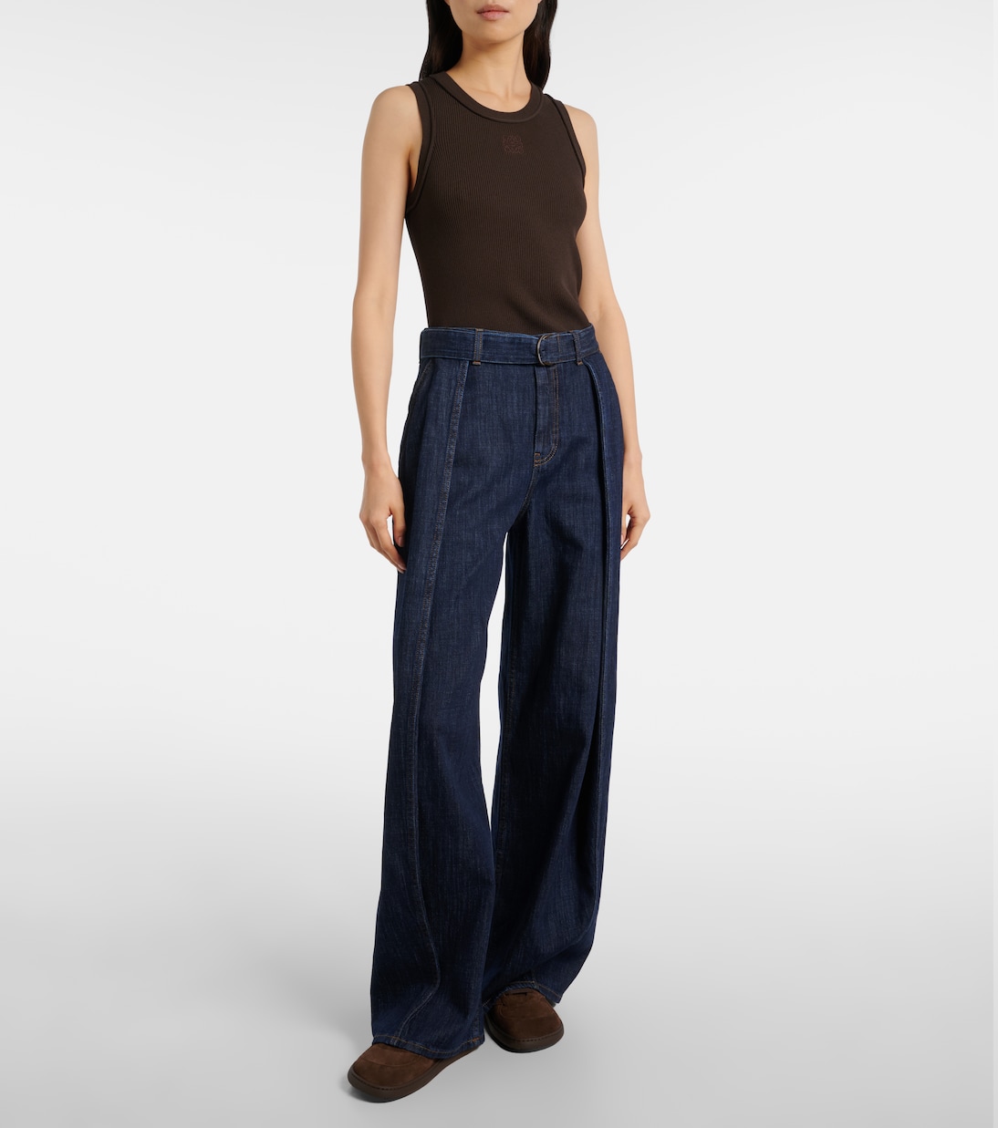 Jeans a gamba larga con cintura | Loewe