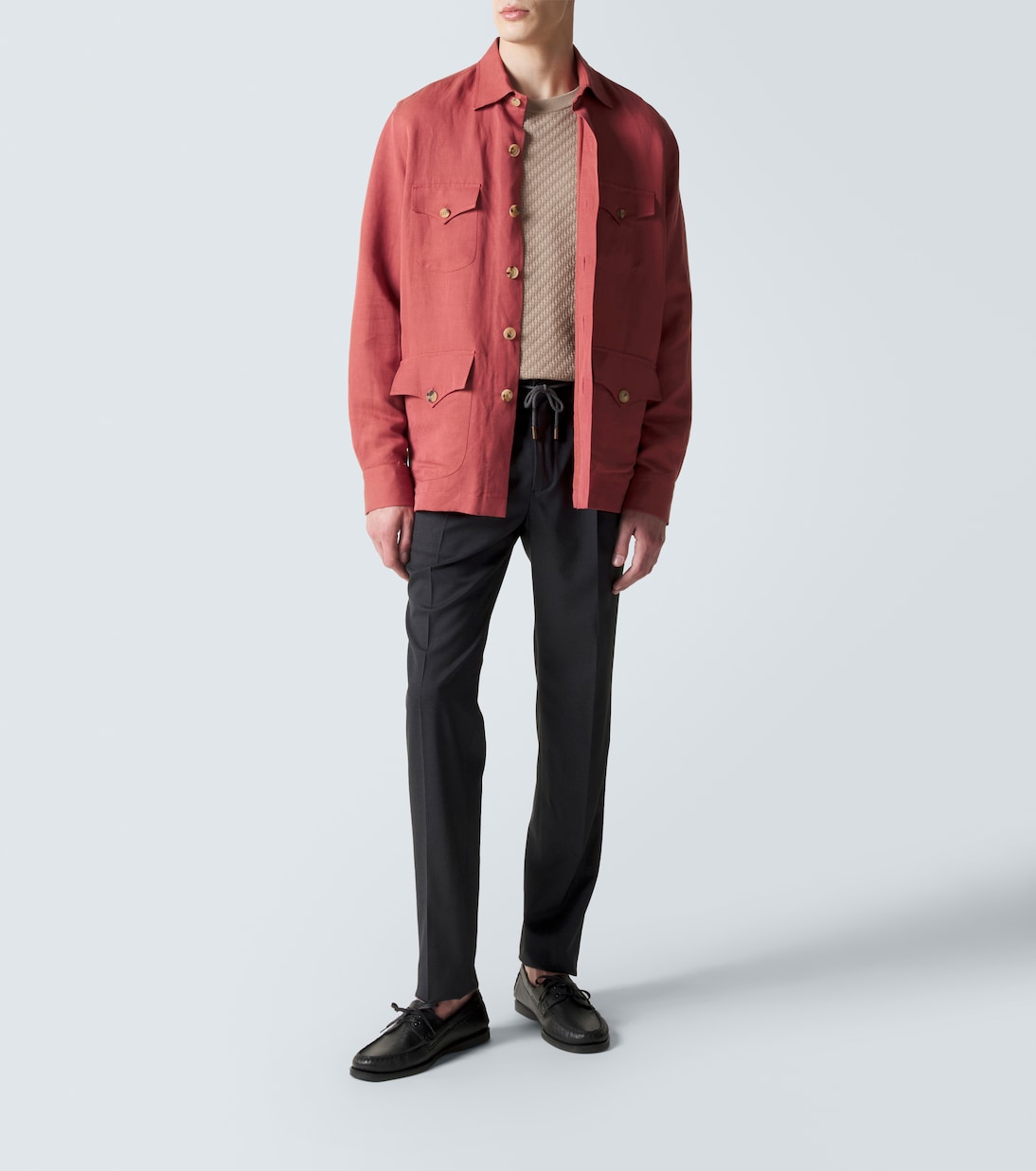 Virgin wool tapered pants | Slowear