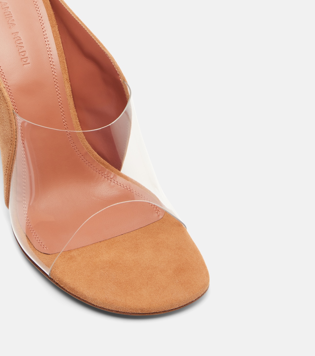 Mackenzie PVC and suede mules  | Amina Muaddi