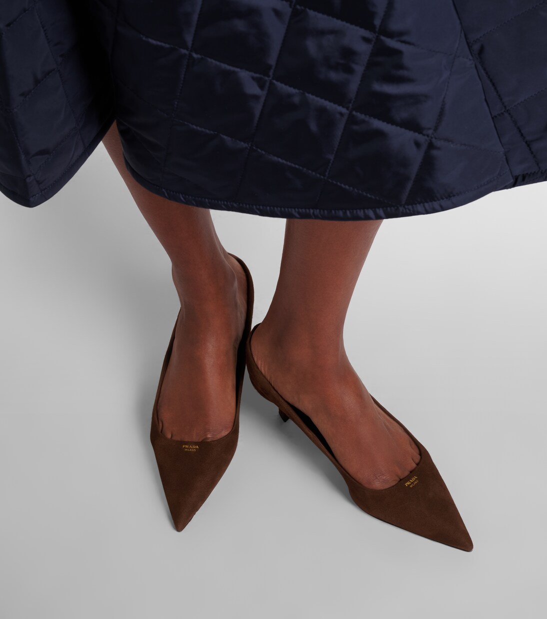 55 logo suede pumps | Prada